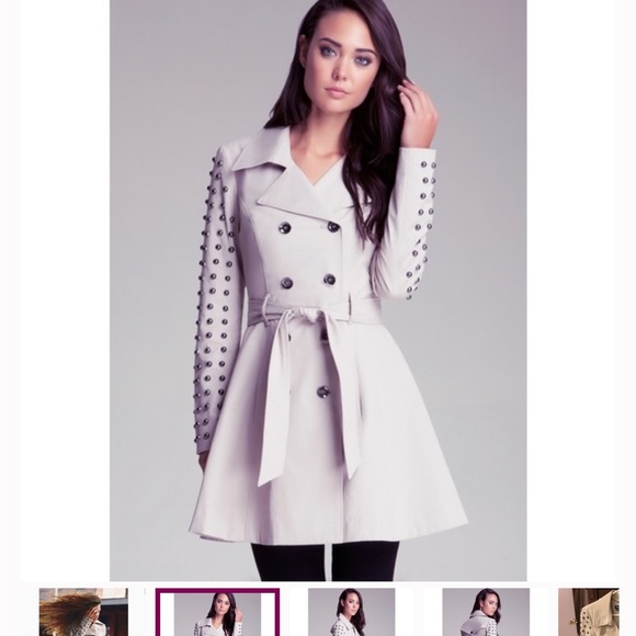 bebe Women's Double-Breasted Trench Coat - Light pink - Picture 1 of 6